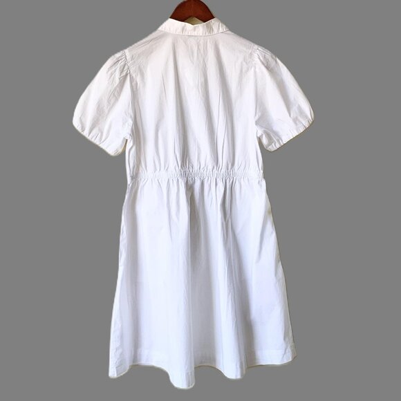 NWT J. Crew Factory Short Sleeve Collared Mini Dress, White, Size 4 - Picture 6 of 10